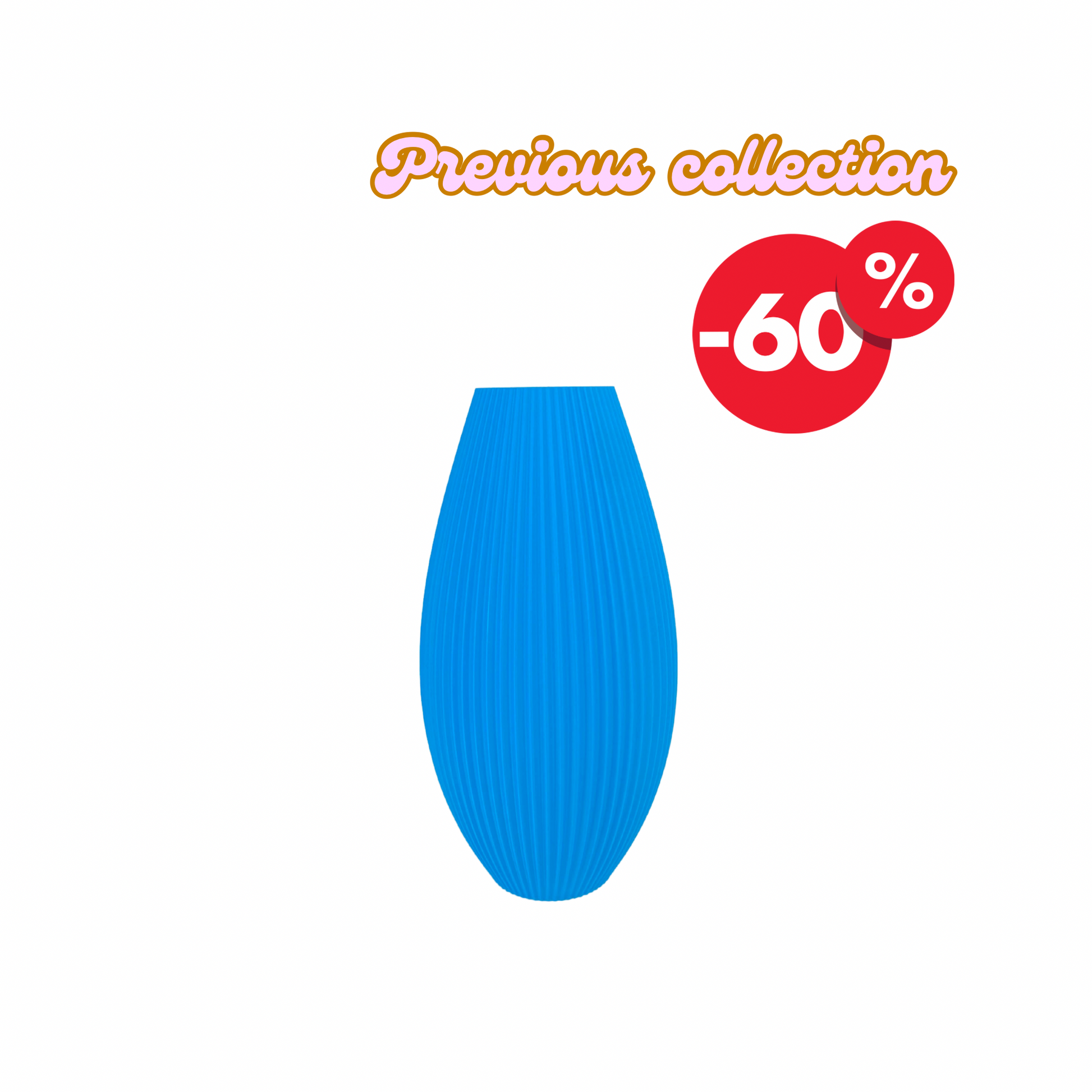 Vase "Sea" | 20 cm | Bright Blue | Outlet