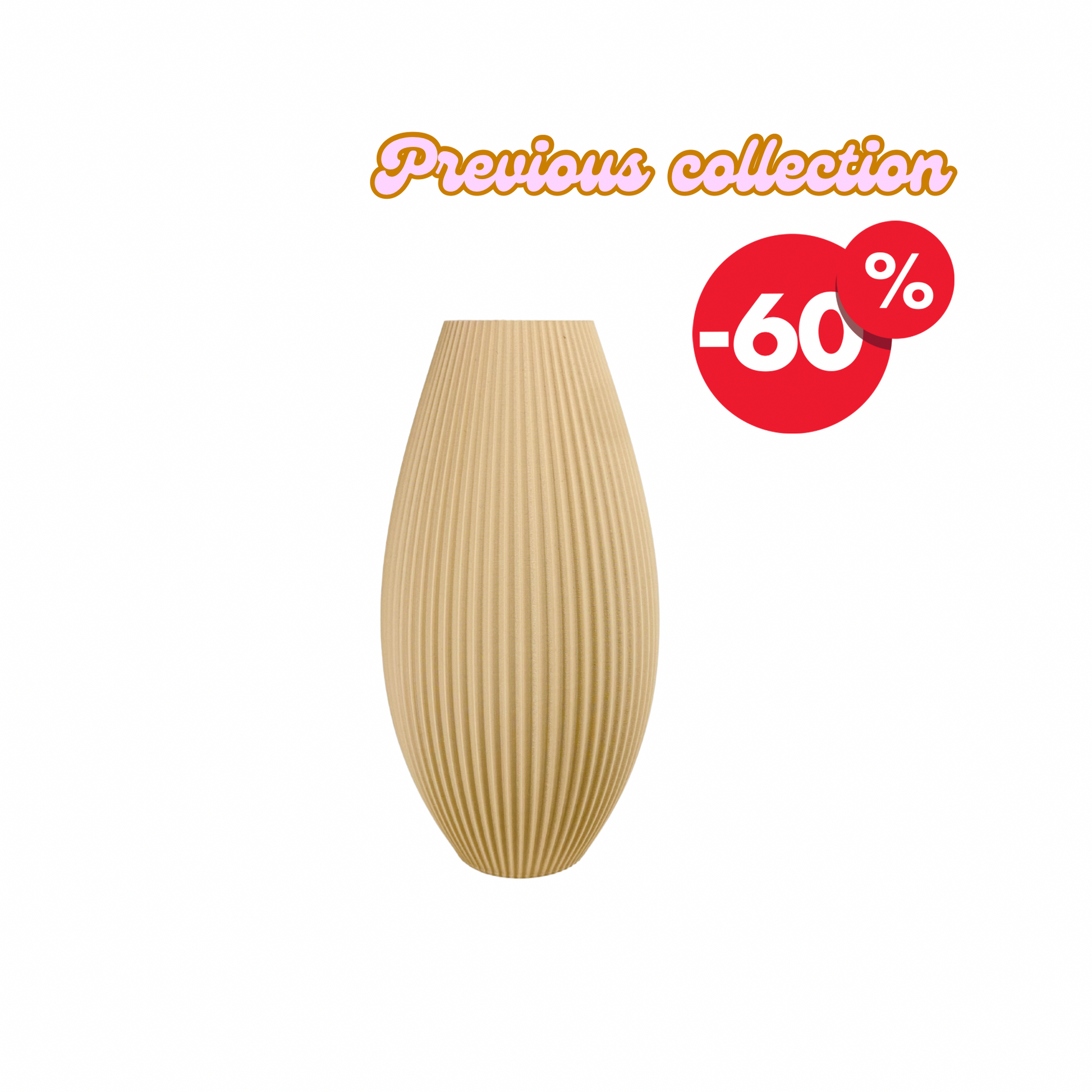 Vase "Sea" | 25 cm | Beige | Outlet