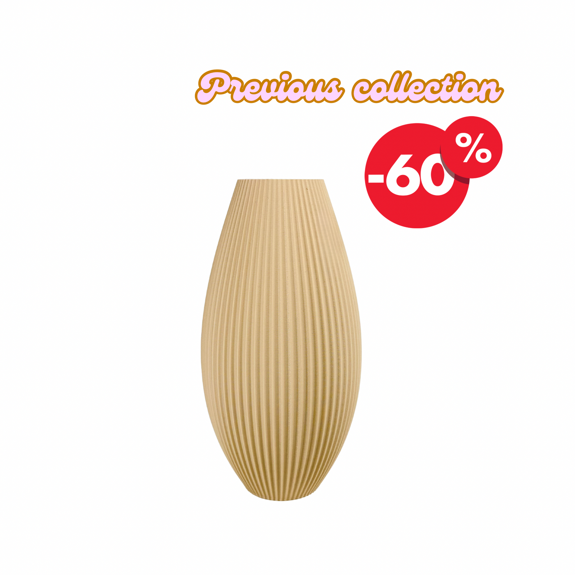 Vase "Sea" | 30 cm | Beige | Outlet