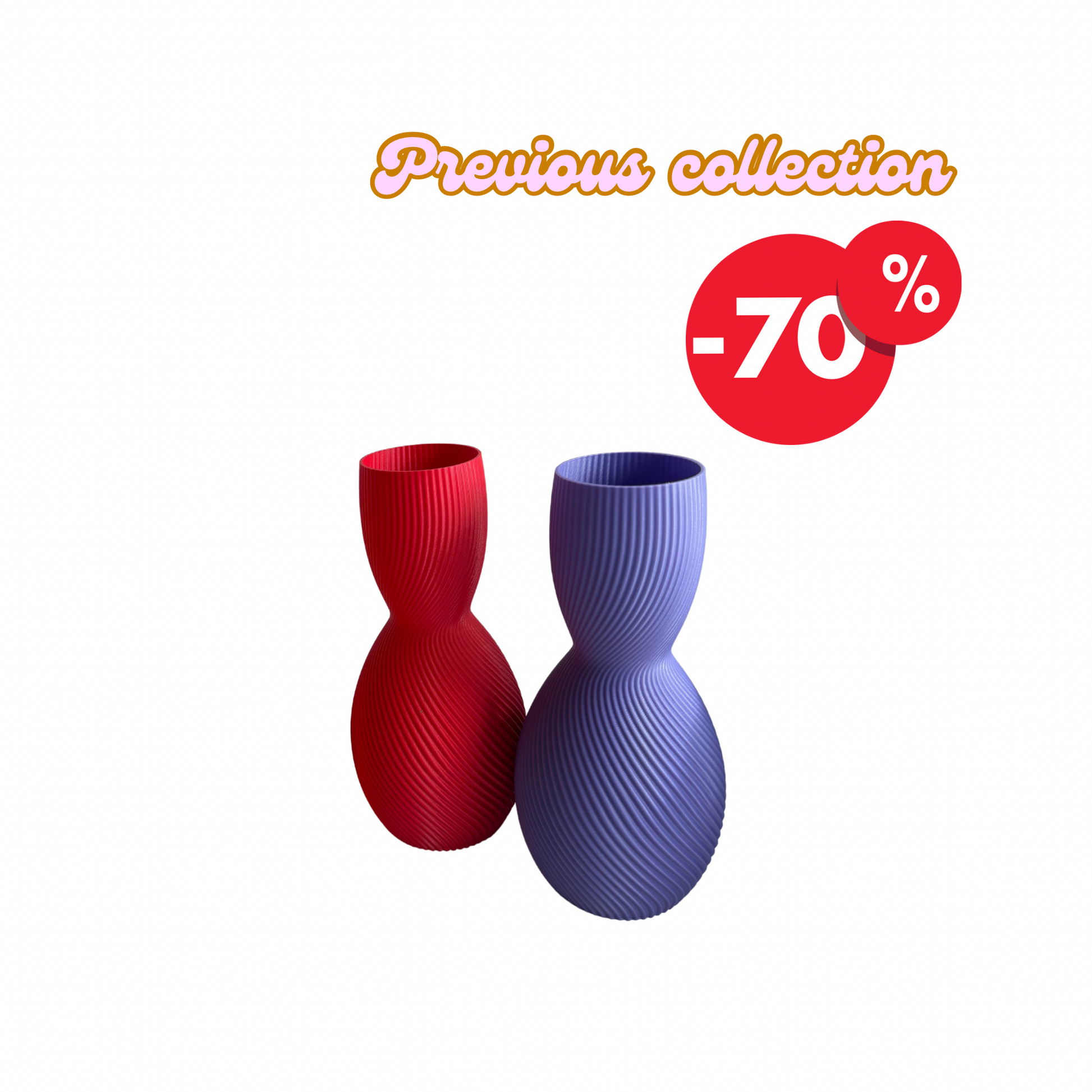 Vase set "Lucky Eight" | 20 cm | Violet&Red | Outlet