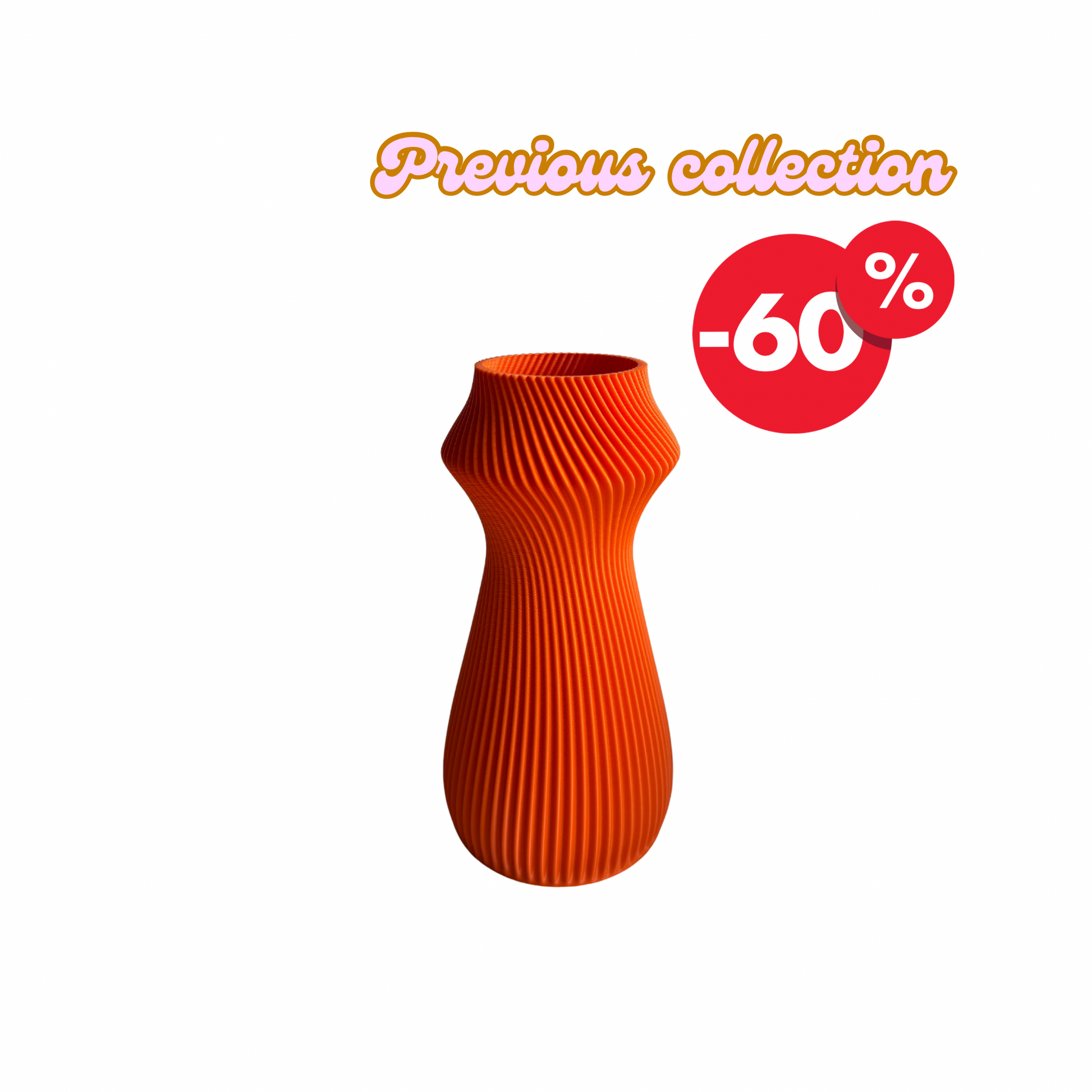 Vase "Chess" | 20 cm | Orange | Outlet