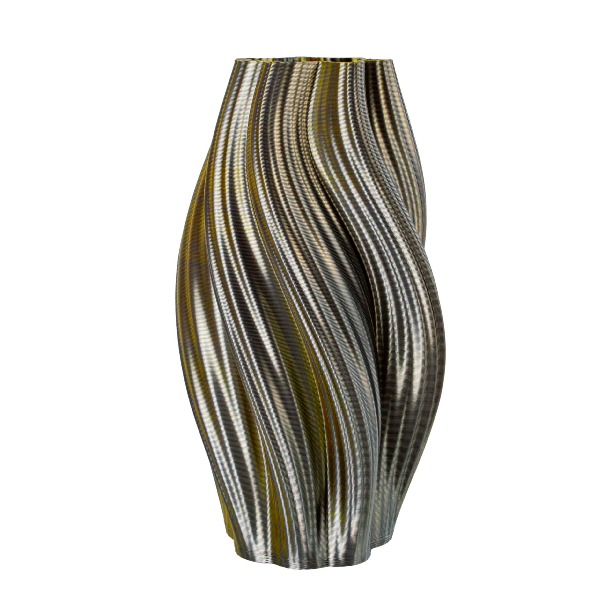 Multi-color vase “Hot Ice Cream” (gold/silver) + vase insert