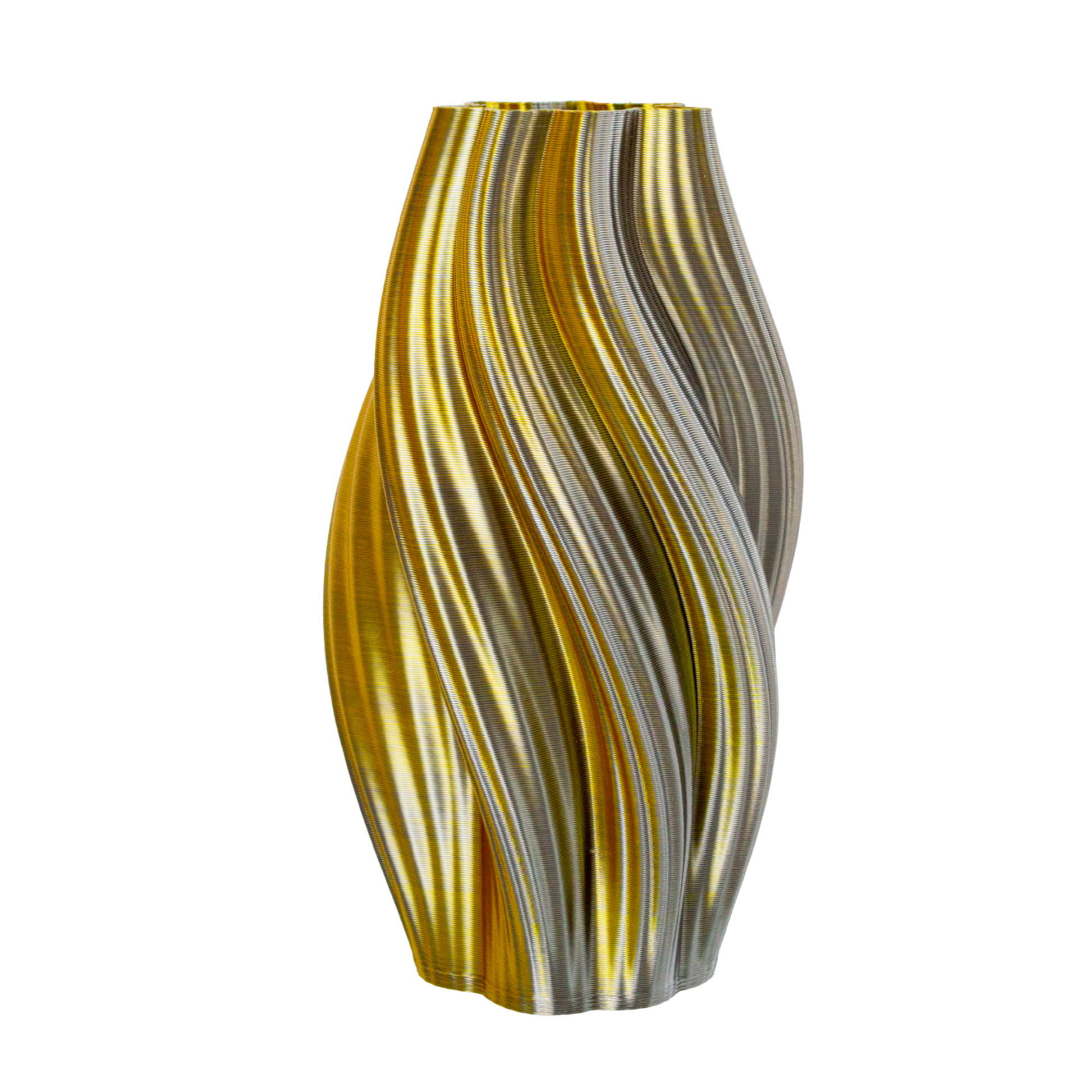 Multi-color vase “Hot Ice Cream” (gold/silver) + vase insert