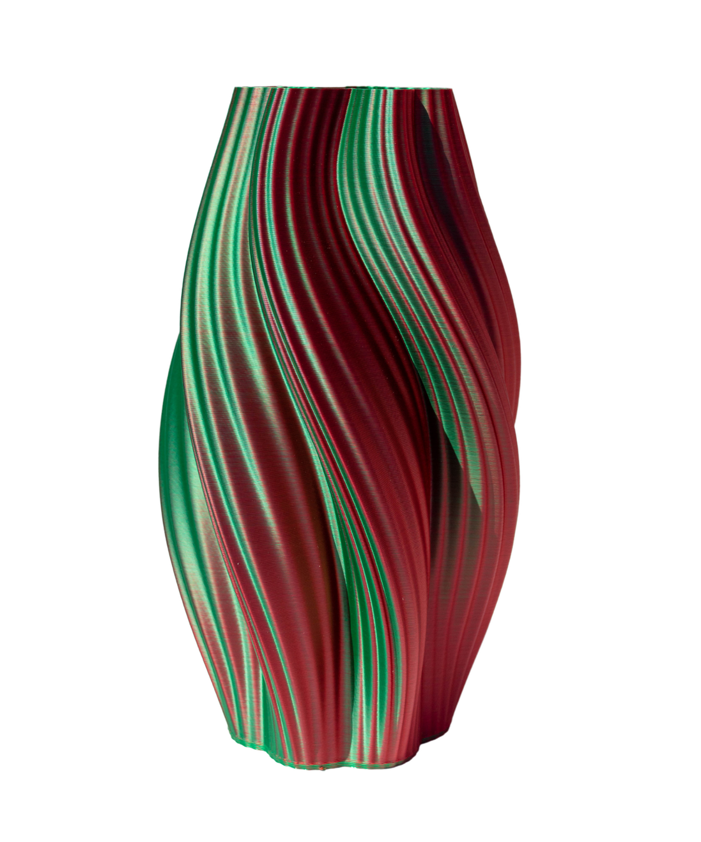 Multi-color vase “Hot Ice Cream” (green/red)