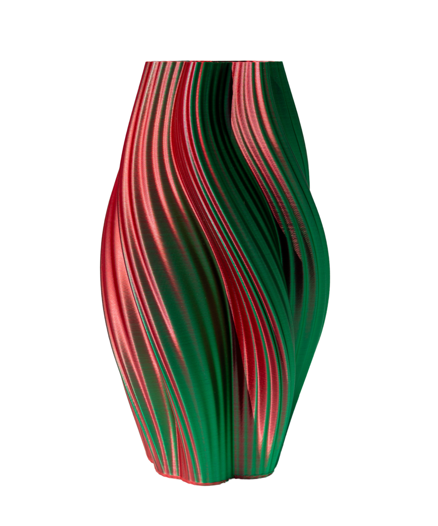 Multi-color vase “Hot Ice Cream” (green/red)