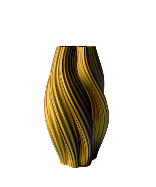 Multi-color vase “Hot Ice Cream” (black/gold)