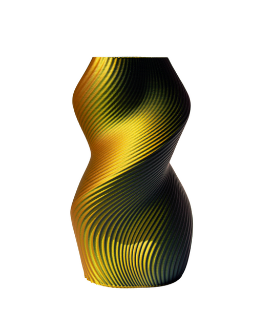 Multi-color vase “Siluet” (black/gold)