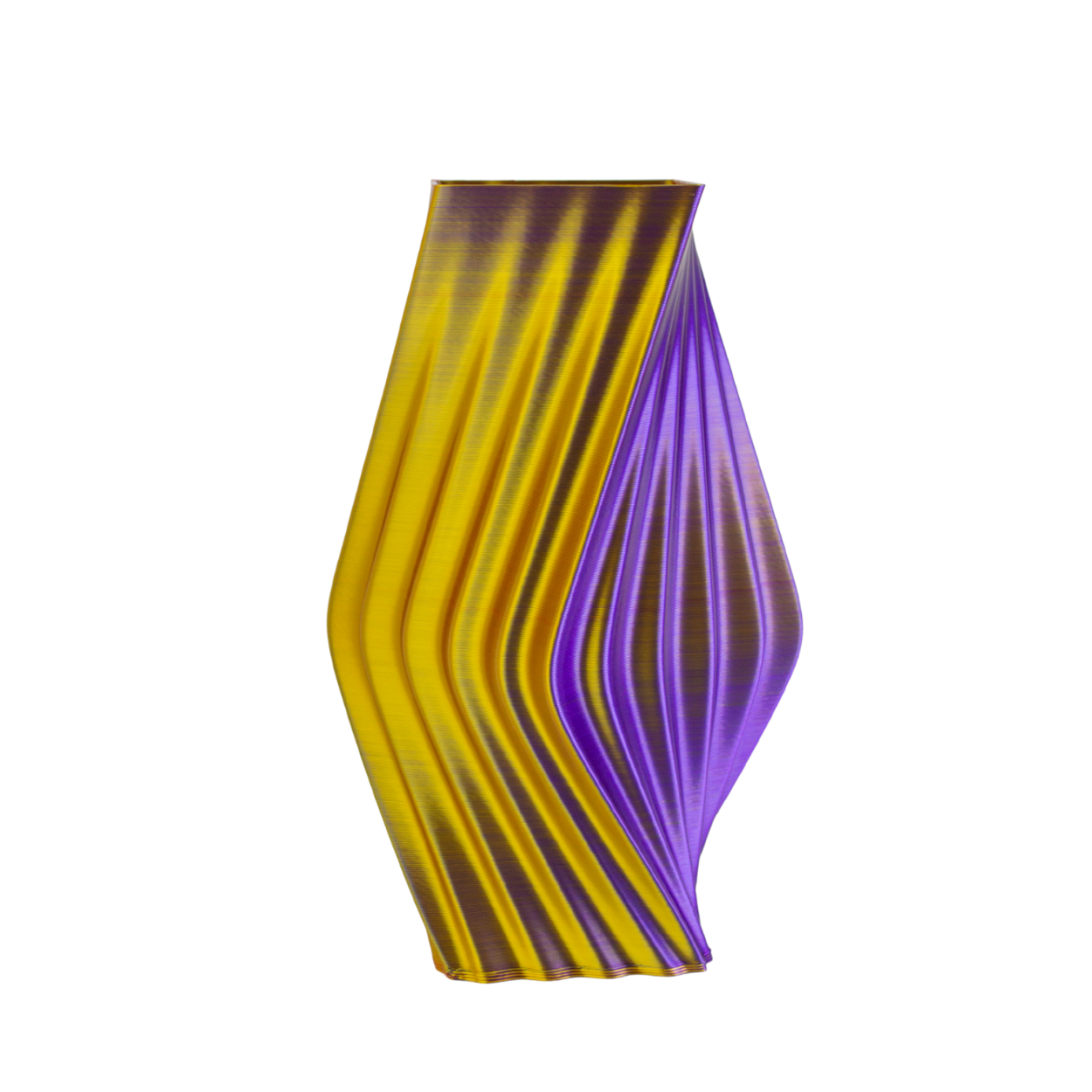 Multi-color vase “Directions” (gold/purple/red) + gift
