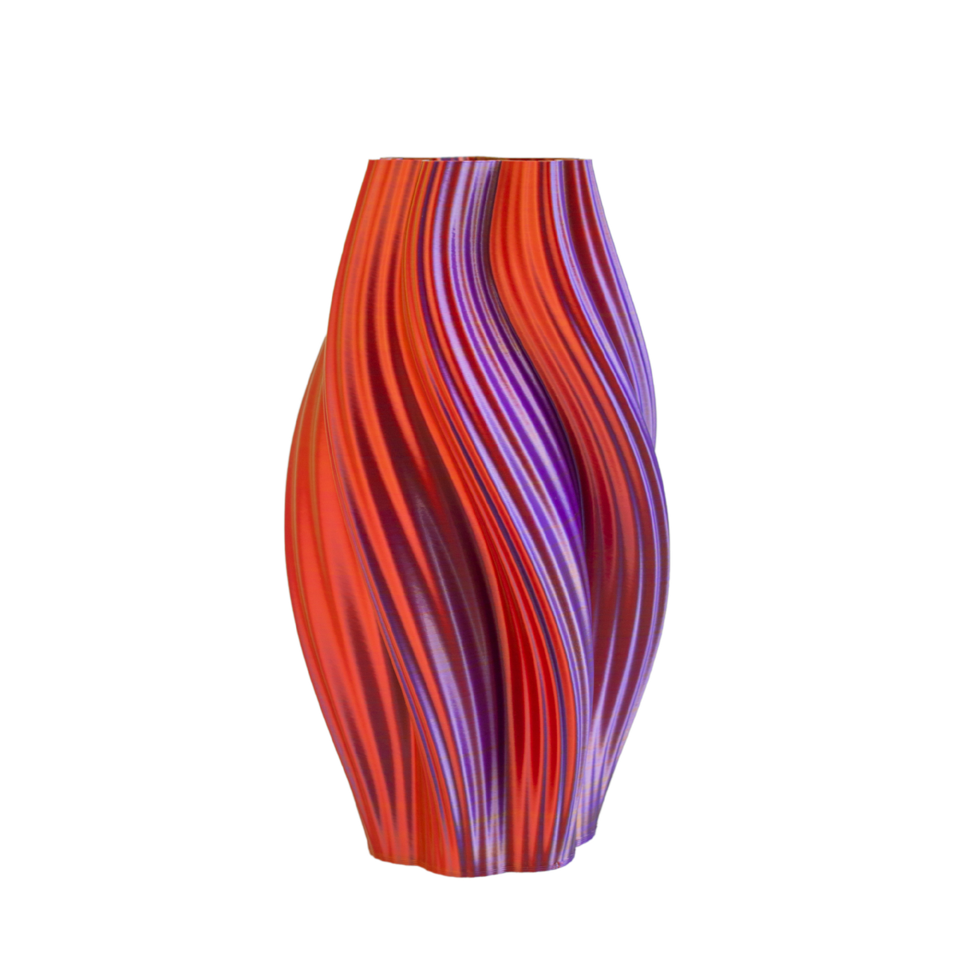 Multi-color vase “Hot Ice Cream” (purple/gold/red) + gift