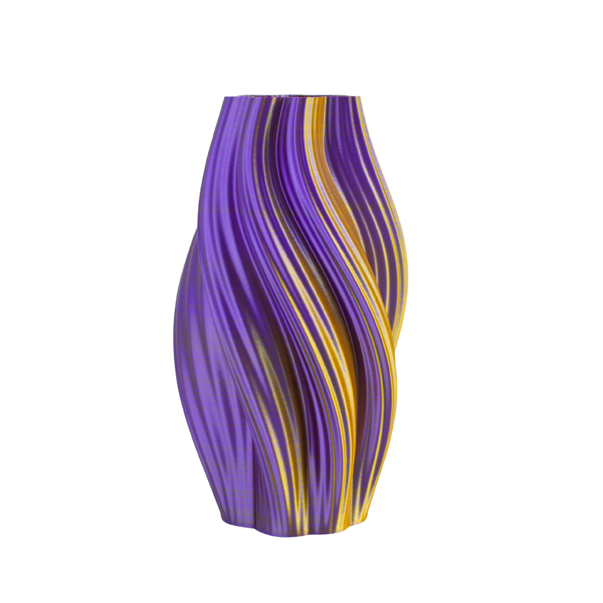 Multi-color vase “Hot Ice Cream” (purple/gold/red) + gift