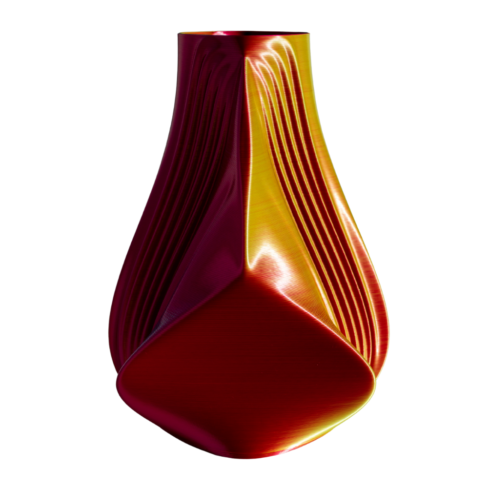 Multi-color vase “Pleasure” TROPICAL (pink/turquoise/lime) + vase insert