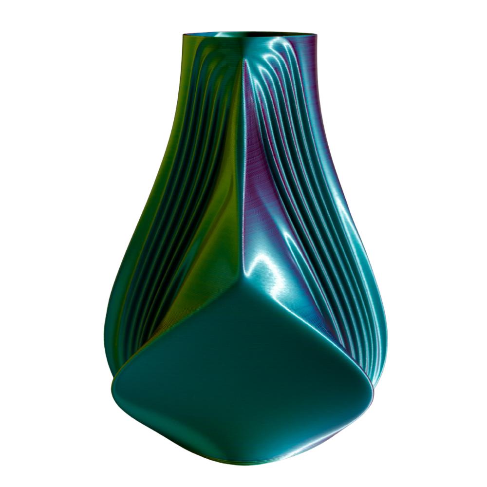 Multi-color vase “Pleasure” TROPICAL (pink/turquoise/lime) + vase insert