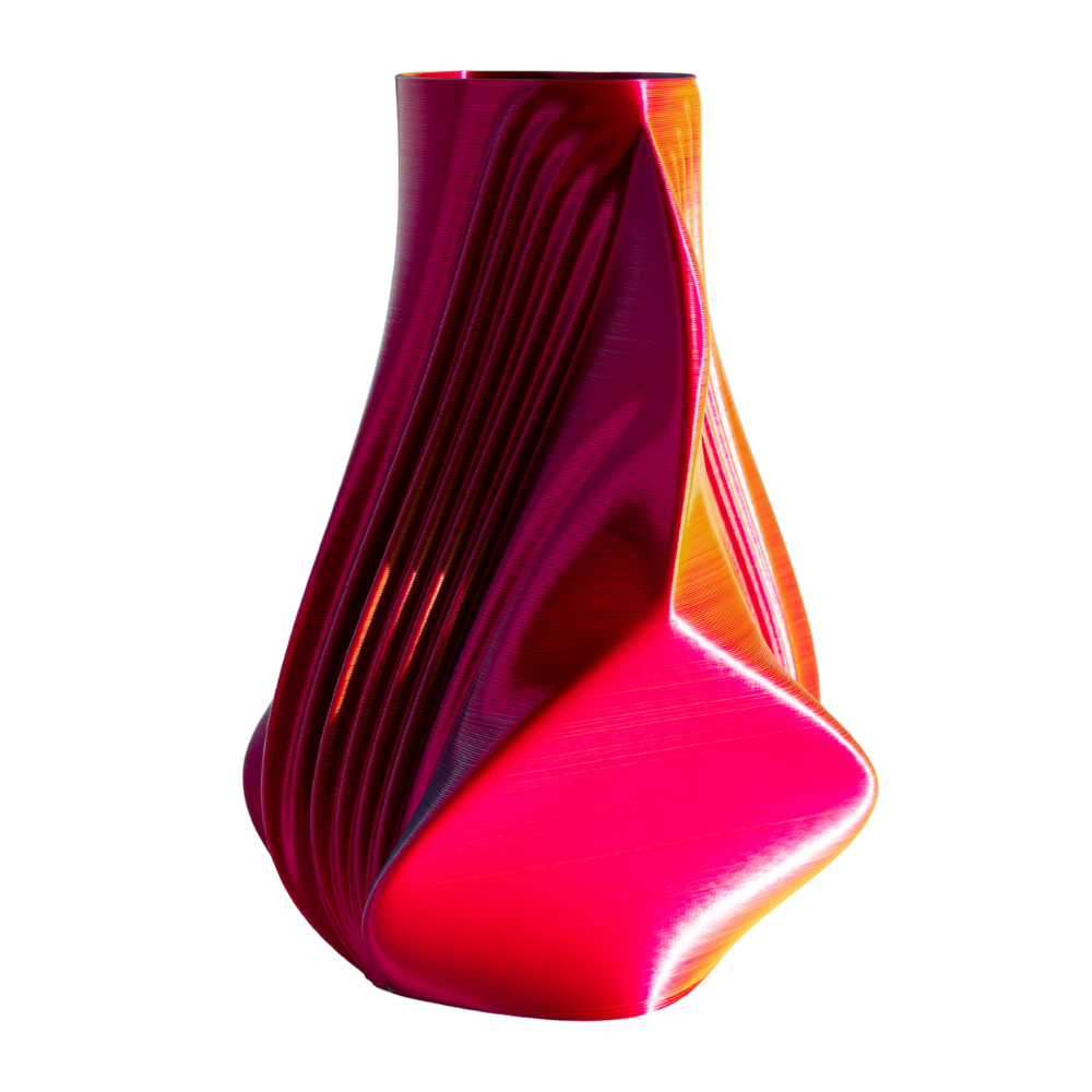 Multi-color vase “Pleasure” TROPICAL (pink/turquoise/lime) + vase insert