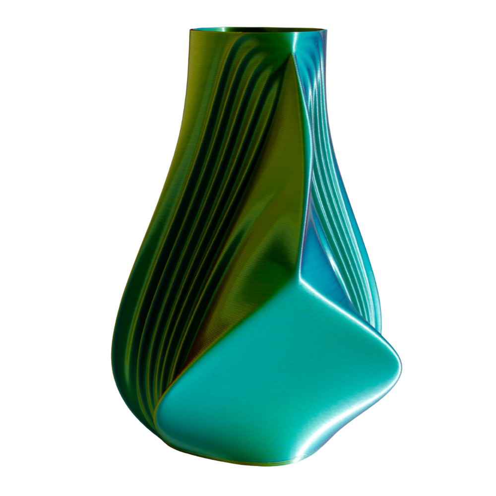 Multi-color vase “Pleasure” TROPICAL (pink/turquoise/lime) + vase insert
