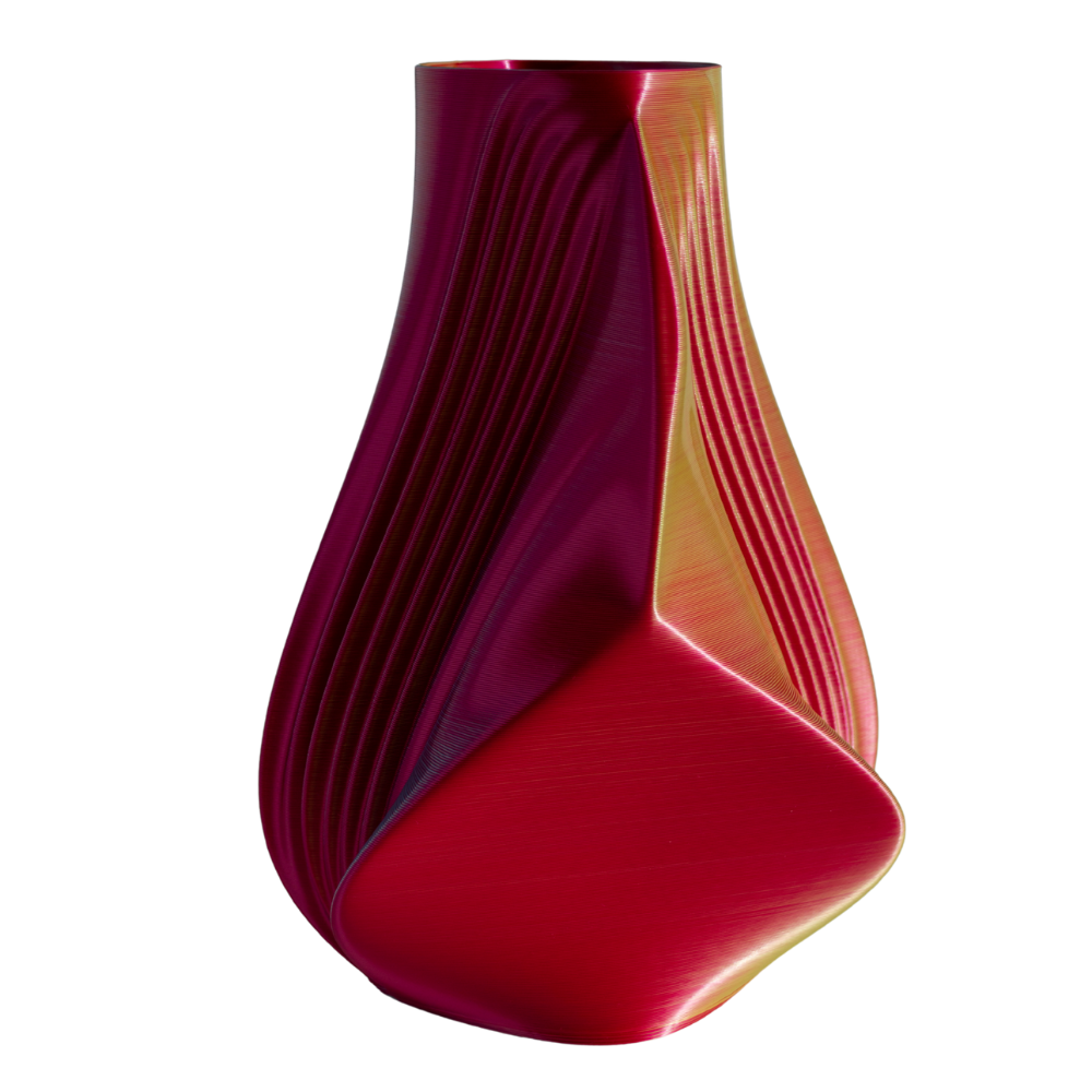 Multi-color vase “Pleasure” TROPICAL (pink/turquoise/lime) + vase insert