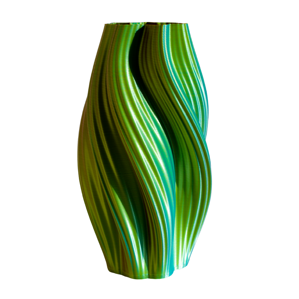 Multi-color vase “Hot Ice Cream”, TROPICAL (pink/turquoise/lime) + vase insert