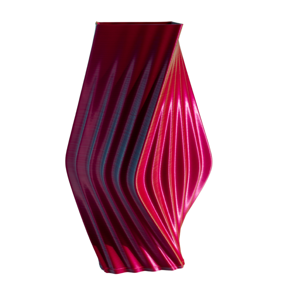 Multi-color vase “Directions” TROPICAL (pink/turquoise/lime) + vase insert