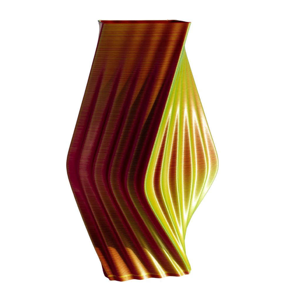 Multi-color vase “Directions” TROPICAL (pink/turquoise/lime) + vase insert