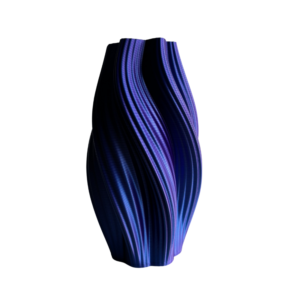 Multi-color vase “Hot Ice Cream” (blue/purple/black)