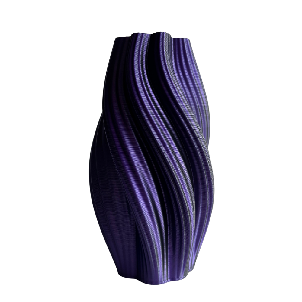 Multi-color vase “Hot Ice Cream” (blue/purple/black)