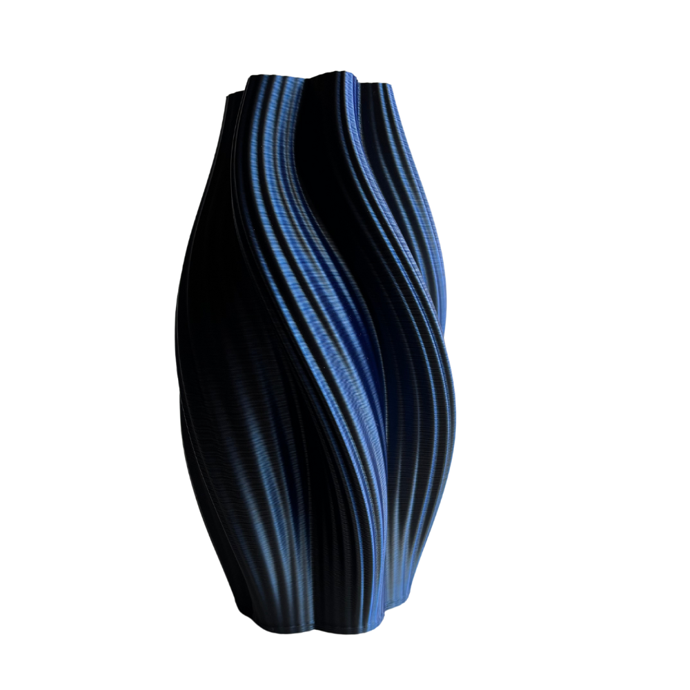 Multi-color vase “Hot Ice Cream” (blue/purple/black)