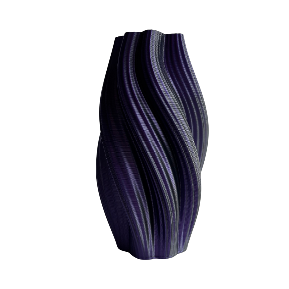 Multi-color vase “Hot Ice Cream” (blue/purple/black)