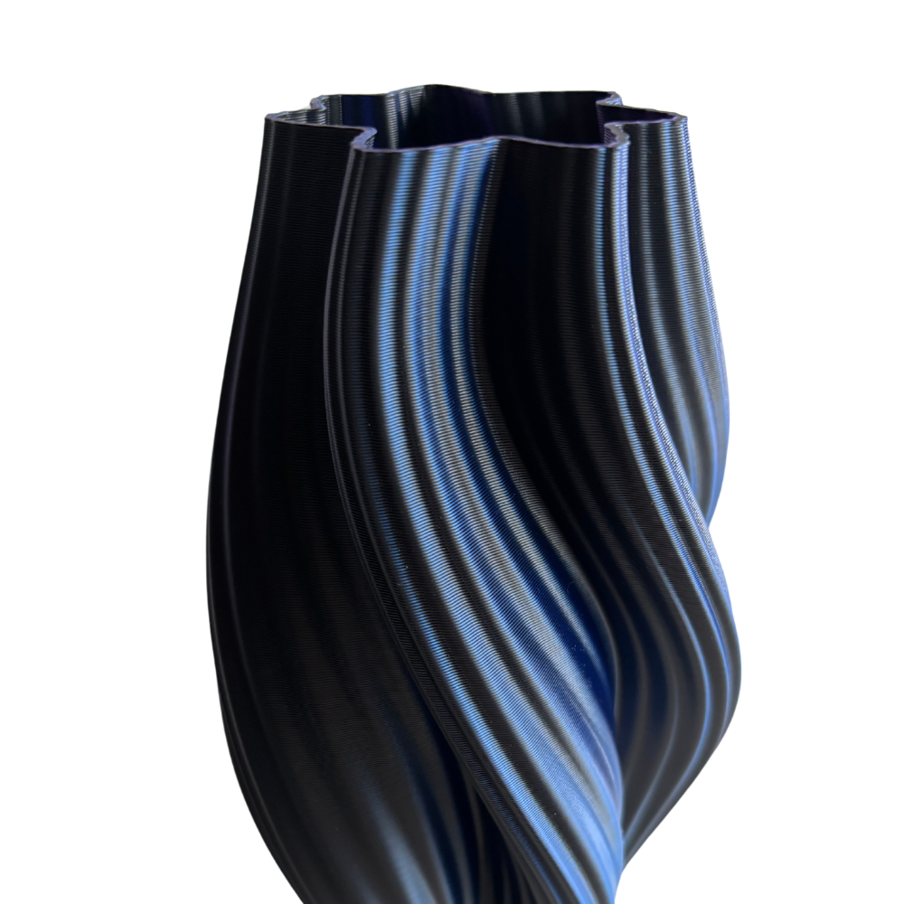 Multi-color vase “Hot Ice Cream” (blue/purple/black)