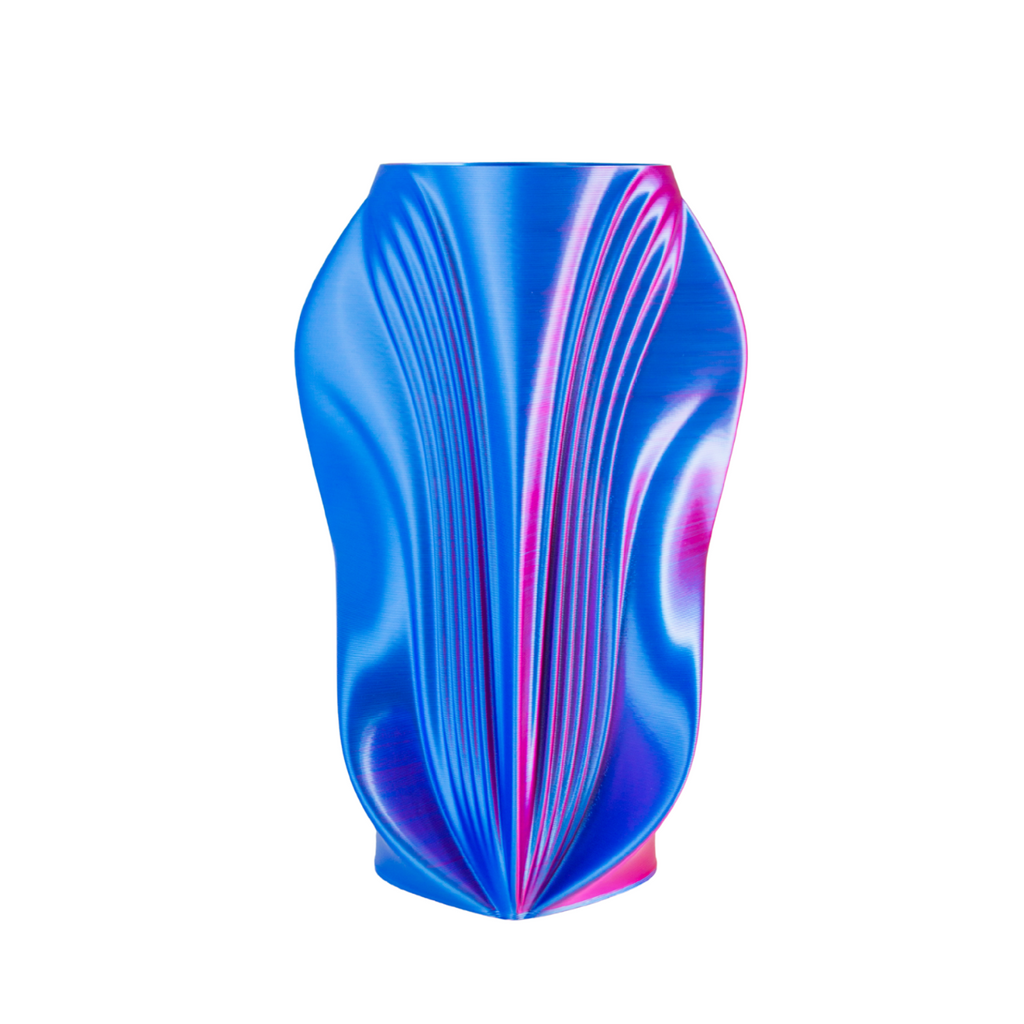 Multi-color vase “Pleasure” (pink/blue) + vase insert