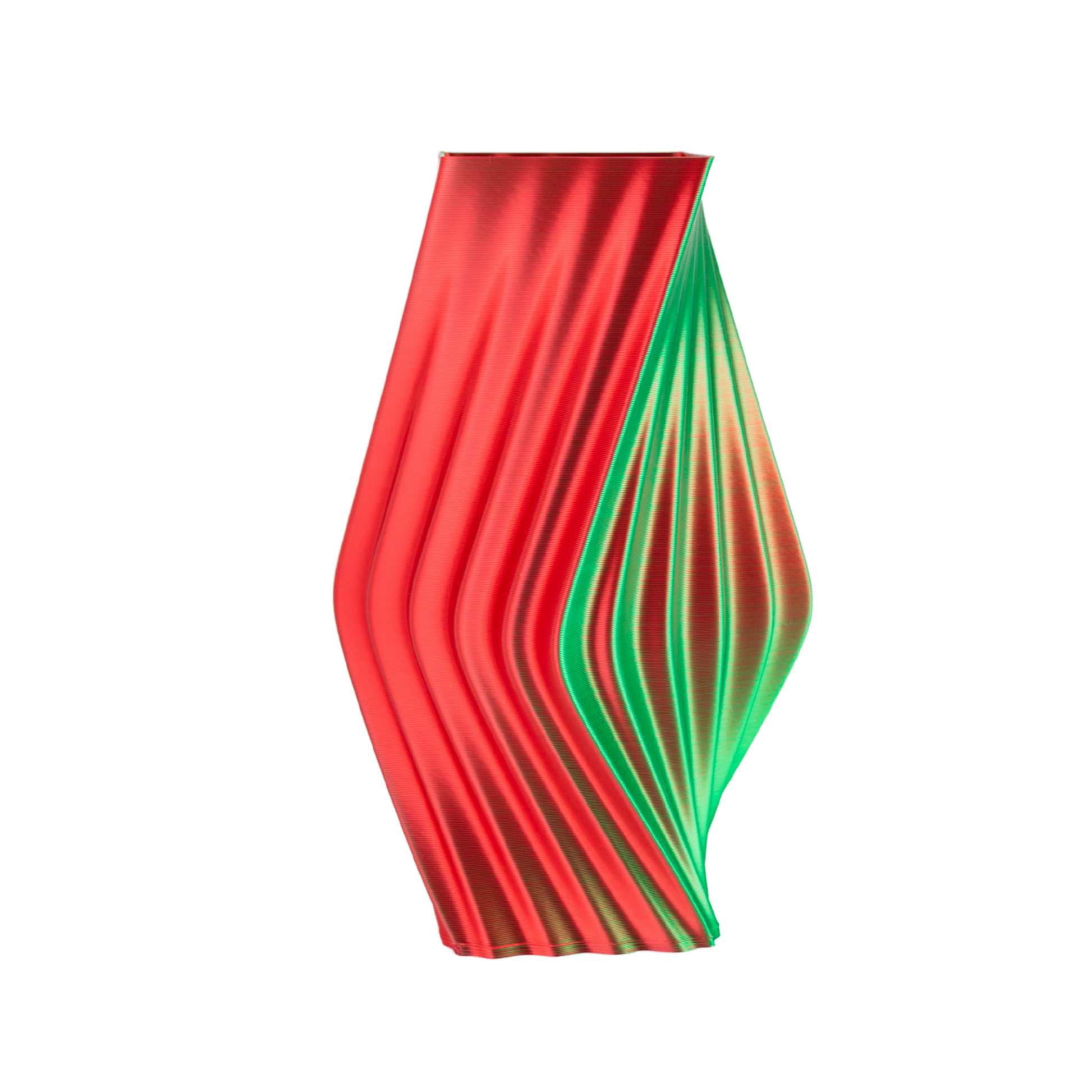 Multi-color vase “Directions” (green/red) + gift