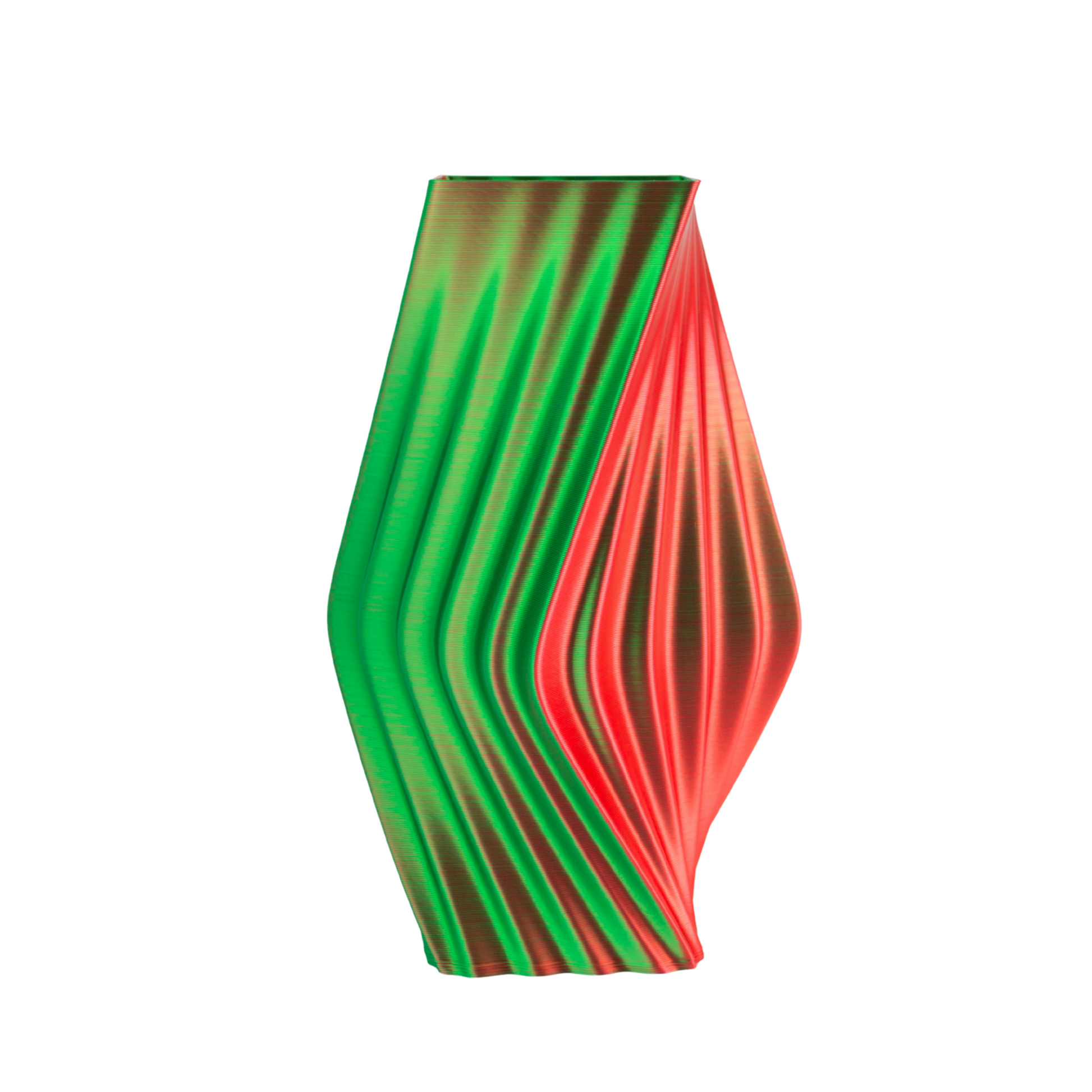 Multi-color vase “Directions” (green/red) + gift