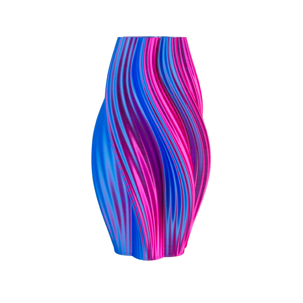 Multi-color vase “Hot Ice Cream” (pink/blue) + gift