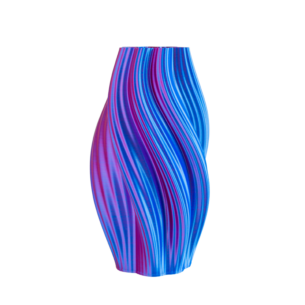 Multi-color vase “Hot Ice Cream” (pink/blue) + gift