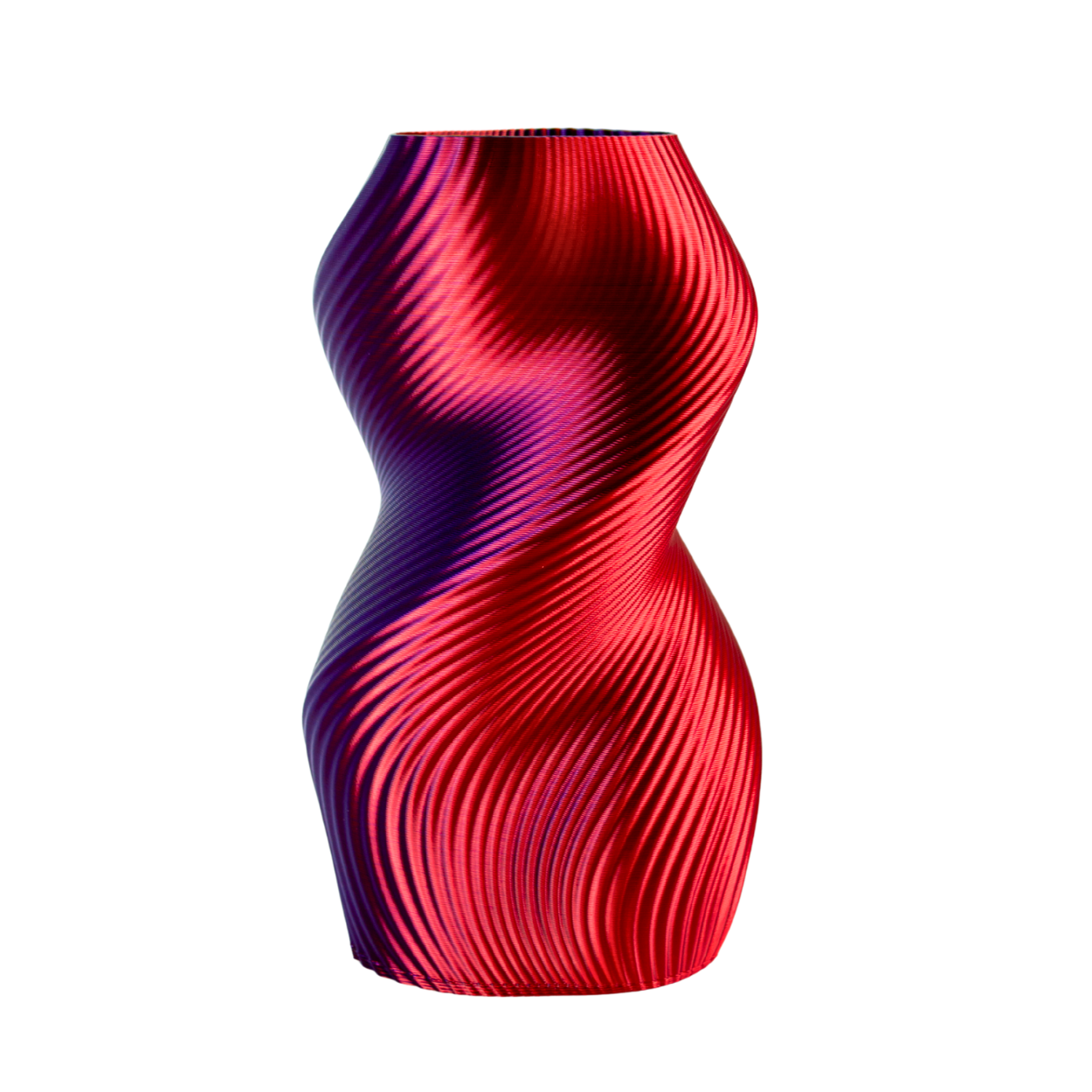 Multi-color vase “Siluet” (purple/gold/red) + gift