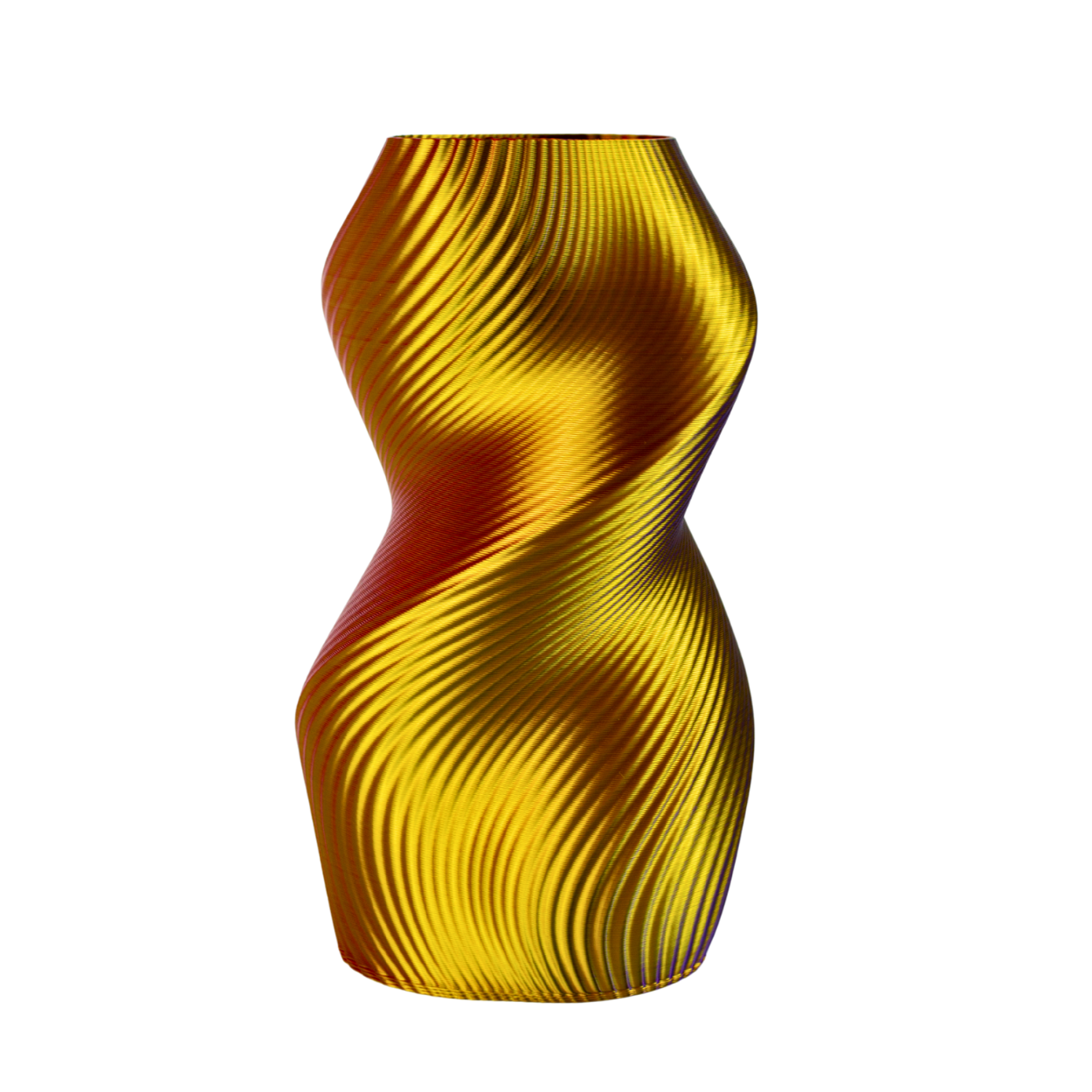 Multi-color vase “Siluet” (purple/gold/red) + gift