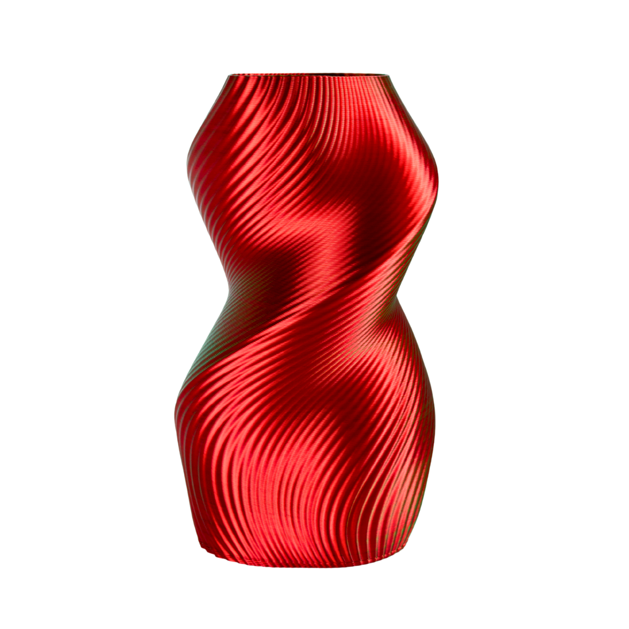 Multi-color vase “Siluet” (green/red) + gift