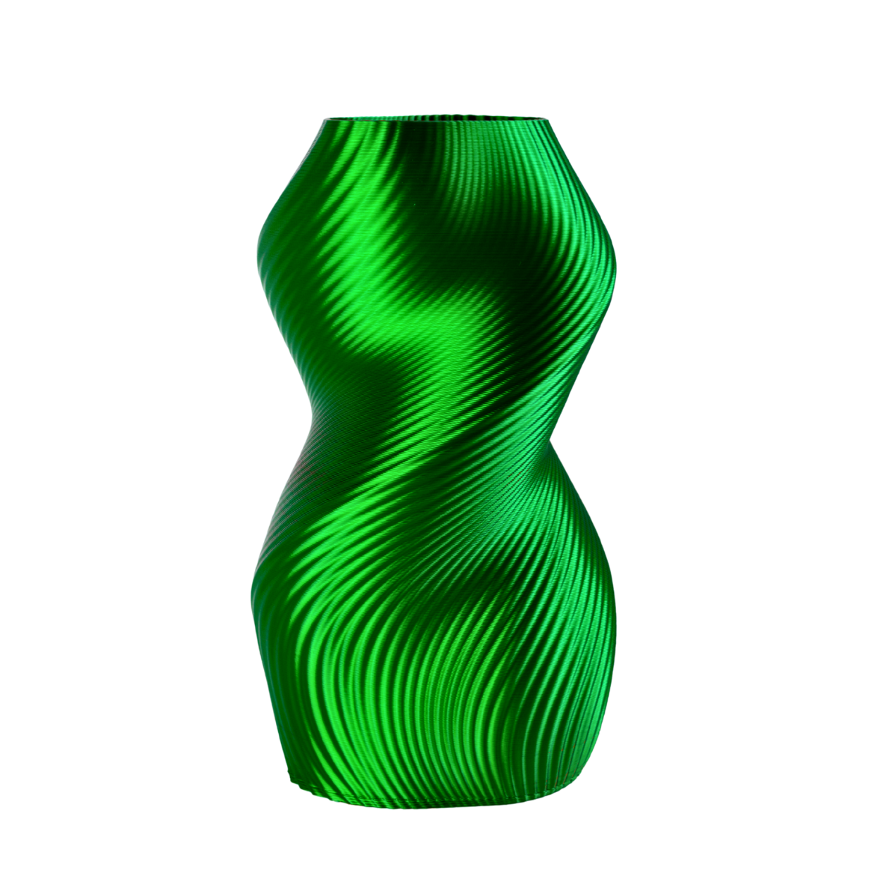 Multi-color vase “Siluet” (green/red) + gift