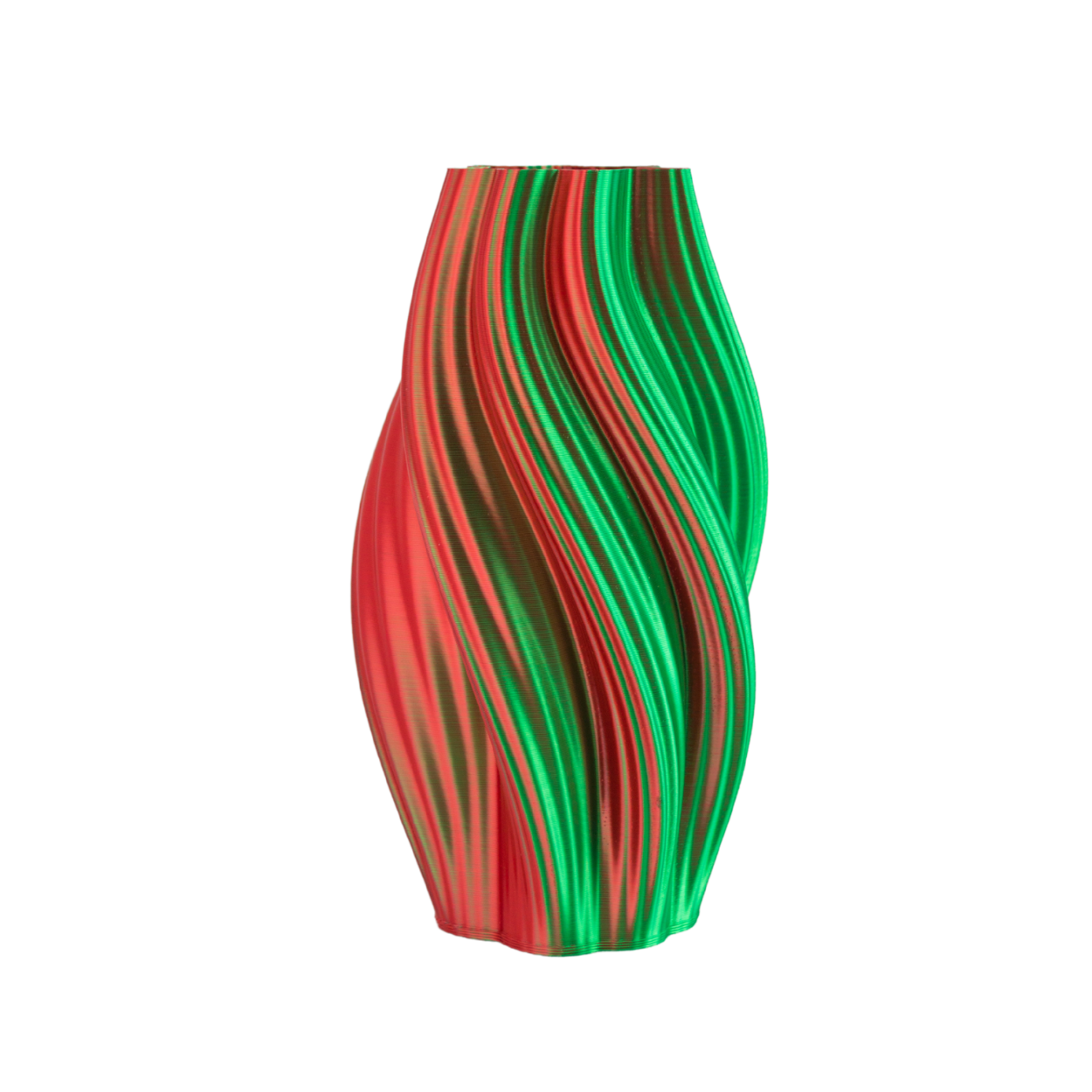 Multi-color vase “Hot Ice Cream” (green/red) + gift