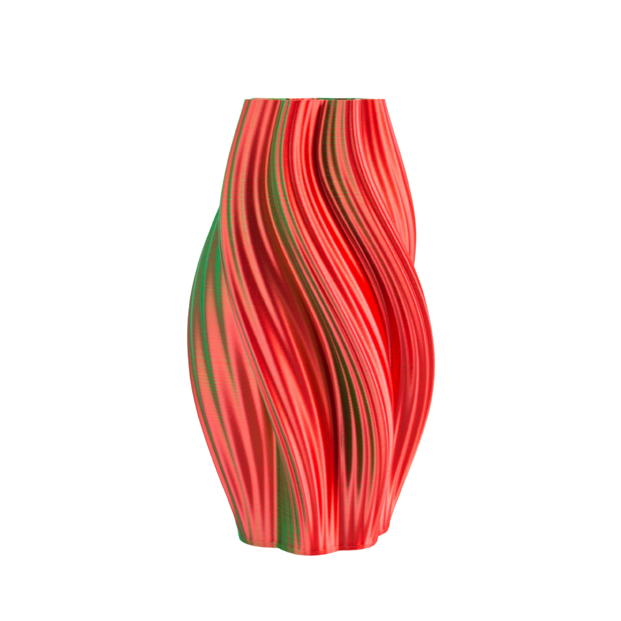 Multi-color vase “Hot Ice Cream” (green/red) + gift