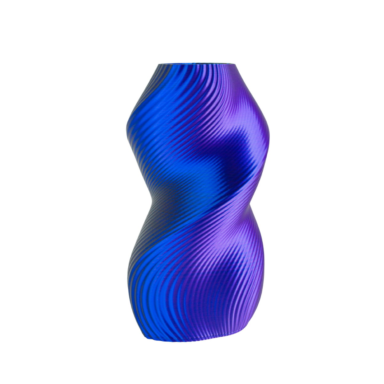 Multi-color vase “Siluet” (blue/purple/black) + gift