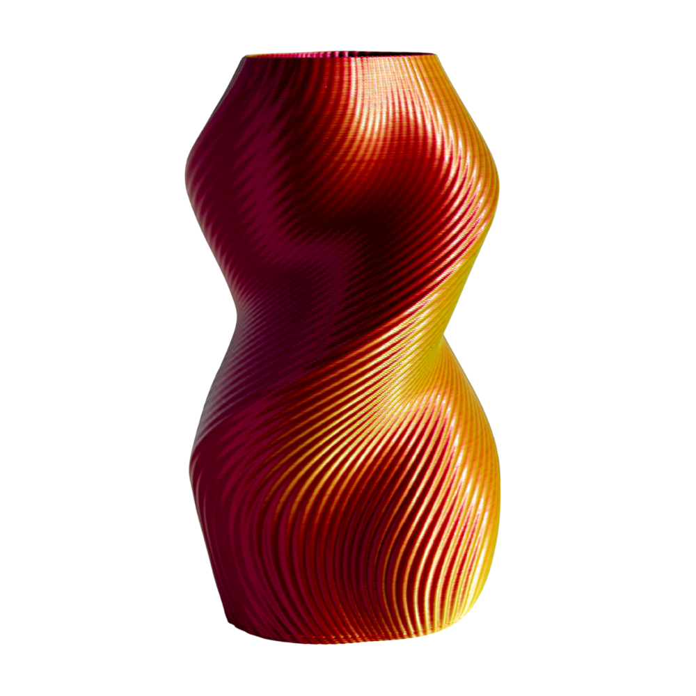 Multi-color vase “Siluet” TROPICAL (pink/turquoise/lime) + vase insert