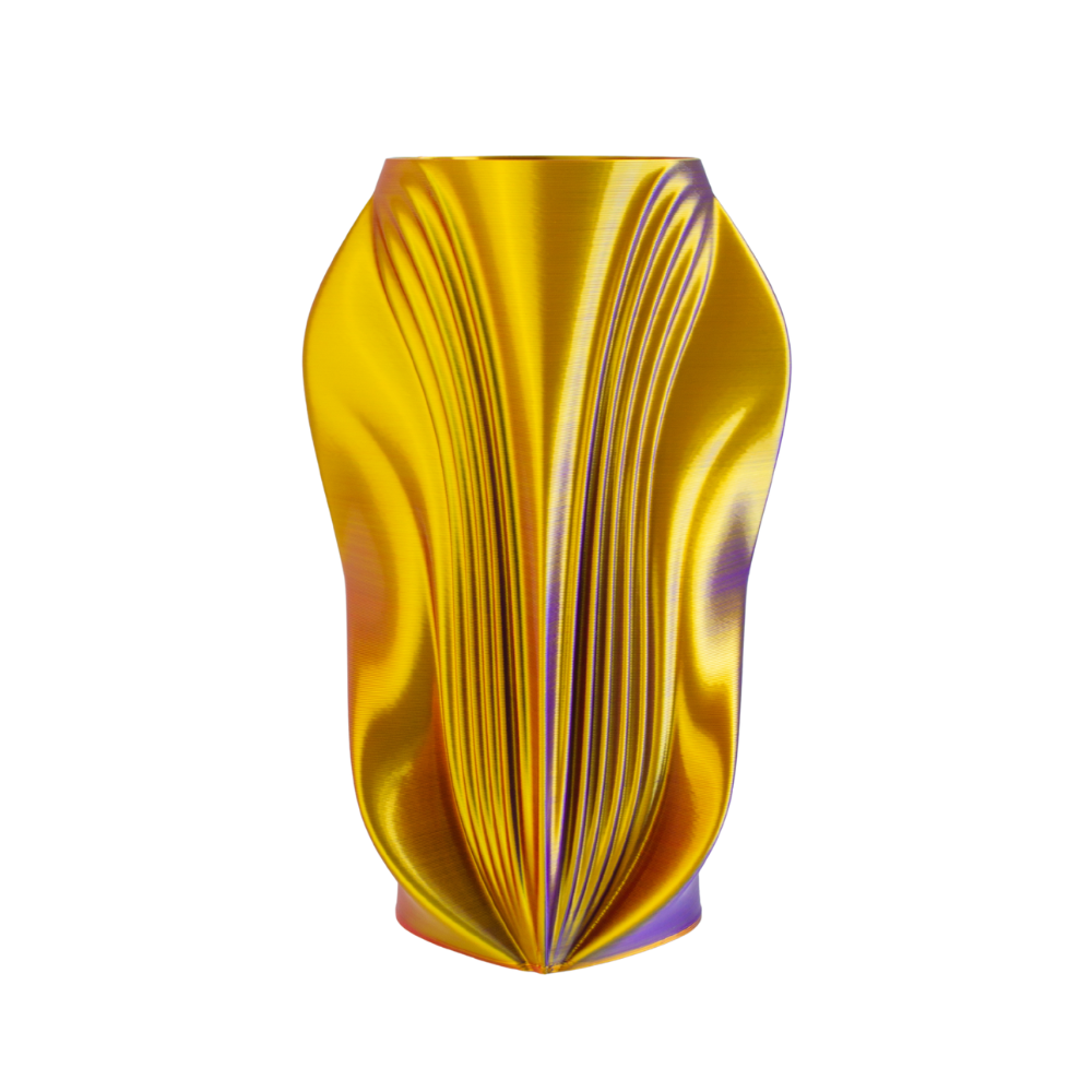 Multi-color vase “Pleasure” (gold/purple/red) + gift