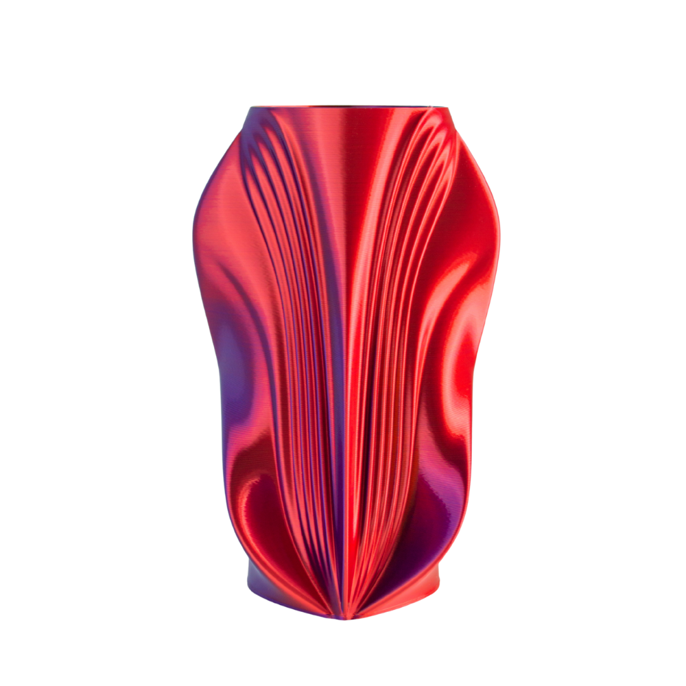 Multi-color vase “Pleasure” (gold/purple/red) + gift