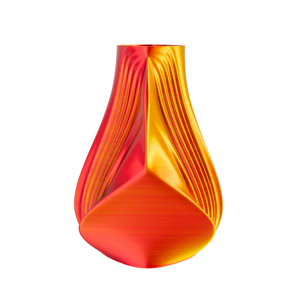 Multi-color vase “Pleasure” (gold/purple/red) + gift